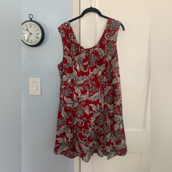 ModCloth Yellow Star Fit n Flare Sleeveless Paisley Dress 1X - Picture 4 of 15